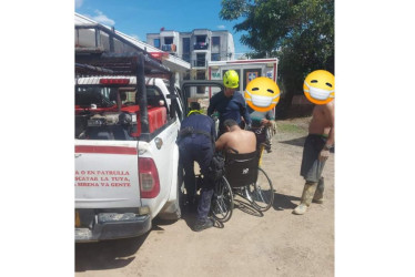 Los dos mineros fueron atendidos por Bomberos de Marmato.