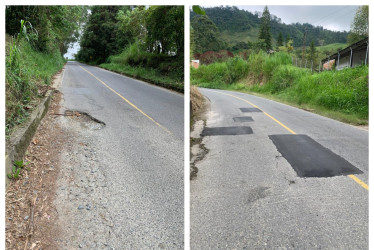 A la izquierda, como se encontraba la carretera antes de la intervención. A la derecha, como está actualmente.