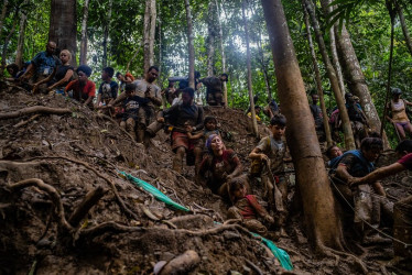 Esta es una de las fotografías que el fotoperiodista manizaleño Federico Ríos tomó en el Tapón del Darién.