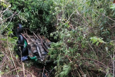 Este es el campero accidentado en San Félix, corregimiento de Salamina (Caldas).