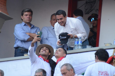 Alcalde de Manizales, Jorge Eduardo Rojas, en la Plaza de Toros