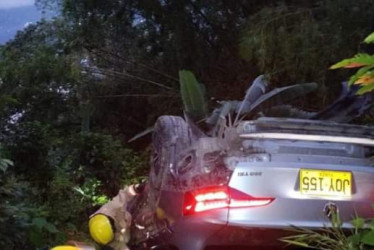 Una persona salió lesionada luego de que el carro en el que viajaba se salió de la vía en la vereda San Martín de La Merced (Caldas) en la madrugada de este sábado.