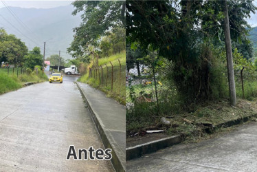 ANTES. Así estaba la calle.                DESPUES. Así quedó con la rocería.