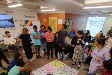 El evento Estar aquí con la tierra fue un espacio de diálogo con investigadores y artistas. 