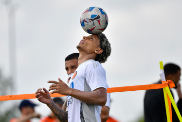 El jugador Richard Ríos, durante la jornada de entrenamiento realizada en Houston (Estados Unidos).