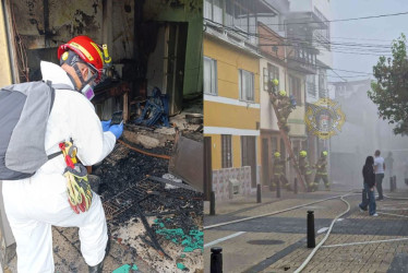 El incendio ocurrió en una cafetería en la calle 33 carrera 21 de Manizales.