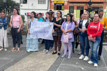 Maestros de Aranzazu se unieron al paro nacional en contra del proyecto de ley estatutaria de educación.