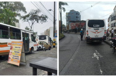 ANTES. Así estaba el sector en las dos visitas de DENUNCIE.               DESPUÉS. Secretaría de Movilidad intensifica                                                                                                                    controles por lo que el lugar ya no se ve afectado.