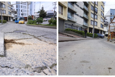 ANTES. Así estaba el hueco en la visita de DENUNCIE el 22 de mayo.     AHORA. El hueco está siendo reparado desde la                                                                                                                                         semana pasada.