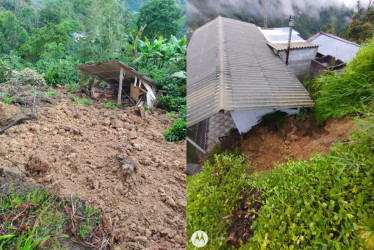 Derrumbes afectaron tres viviendas en Pensilvania (Caldas). 