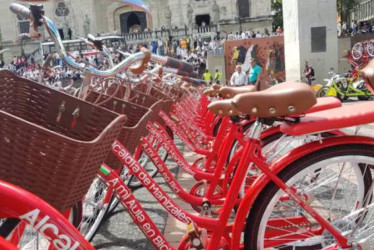 Así eran las bicicletas que hicieron parte de una estrategia del Plan de Desarrollo 2016-2019 “Manizales Más Oportunidades” .