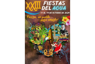 El afiche oficial de las Fiestas del Agua 2024. 