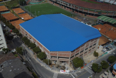 Imagen aérea del Coliseo Mayor Jorge Arango Uribe de Manizales