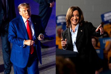 Donald Trump, exmandatario y candidato republicano, y Kamala Harris, vicepresidenta y aspirante demócrata a la Casa Blanca.