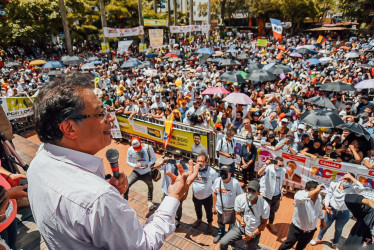 El presidente de la República, Gustavo Petro, estuvo este jueves en Armenia (Quindío).