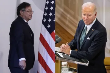 Gustavo Petro (izq.), presidente de Colombia, y Joe Biden, su homólogo de Estados Unidos.