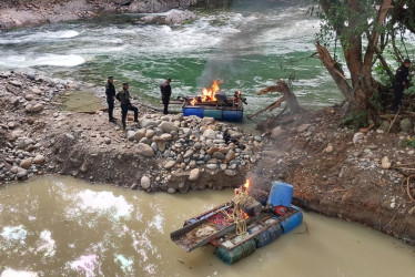 Durante el operativo no se registraron capturas, pero lograron intervenir 18 puntos para la extracción ilícita de minerales.