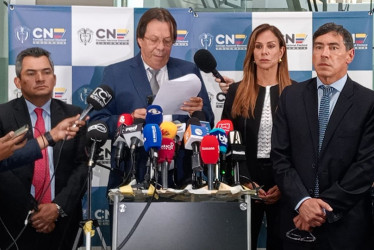 Foto | Foto CNE | LA PATRIA  César Lorduy y Cristian Quiroz, presidente y vicepresidente del Consejo Nacional Electoral.