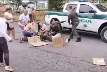 Policía lesionado en Riosucio.